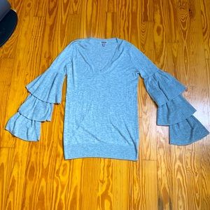 Chelsea28 V-Neck Ruffle Sleeve Sweater! Size Small